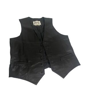 Leather vest by Berman’s, great condition, button front